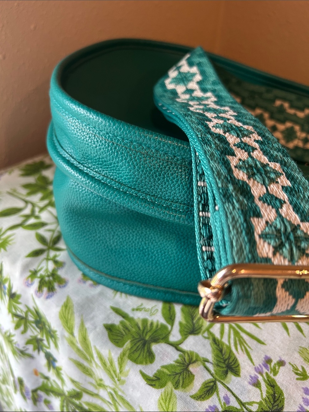 Ah-dorned Teal purse. - Picture 8 of 12